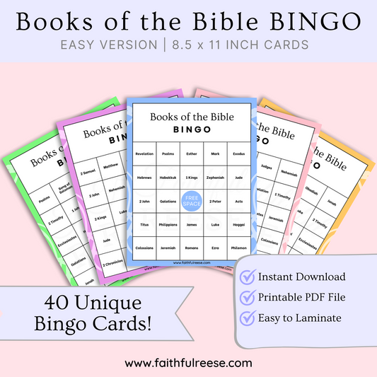 Bible Bingo with printable Bible Bingo Cards for kids.